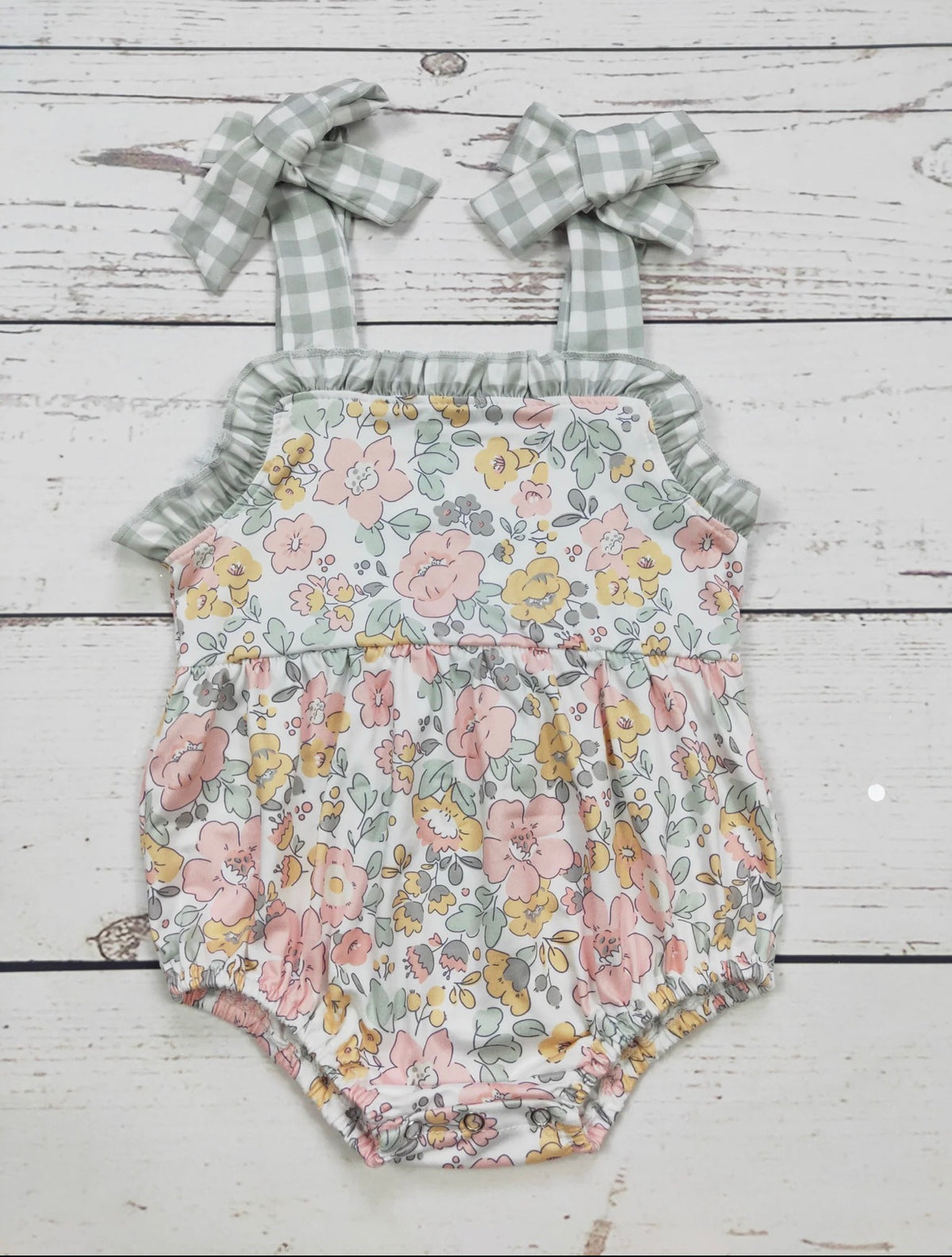 Gingham Floral Bubble